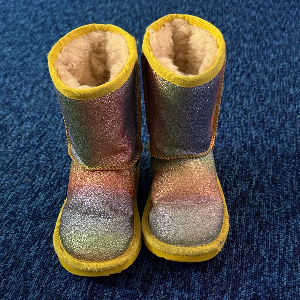UGG Glitter Boots with Yellow Soles